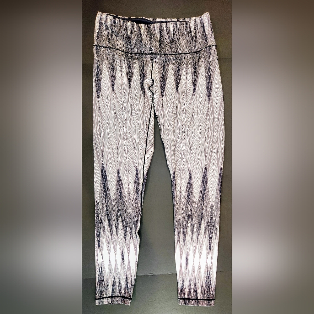 Prana Pillar Printed Legging Women's W41180329 White Gray  Striped AOP Size S